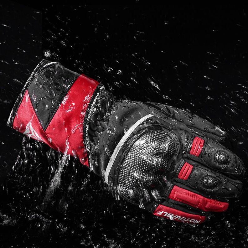 Guantes para motociclismo de Invierno Motowolf MDL0307B- Negro-5