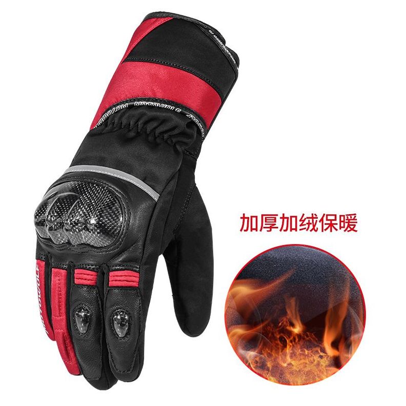 Guantes para motociclismo de Invierno Motowolf MDL0307B- Negro-7