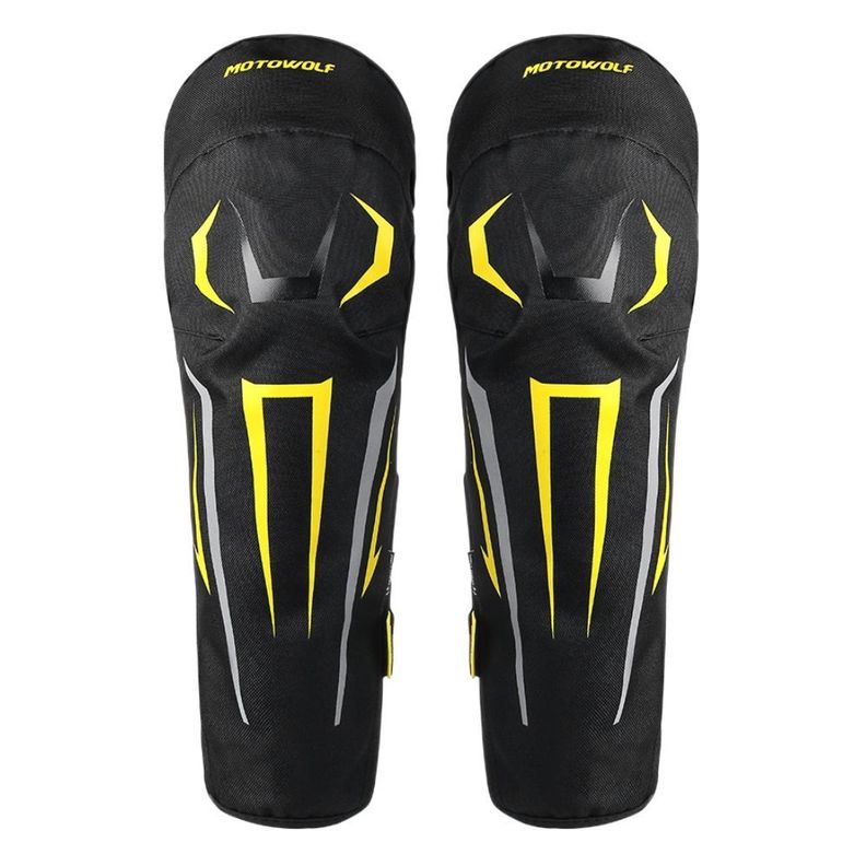 Rodilleras Largas para motociclismo Motowolf 1033B Black-Yelow-1