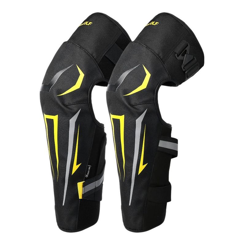 Rodilleras Largas para motociclismo Motowolf 1033B Black-Yelow-5