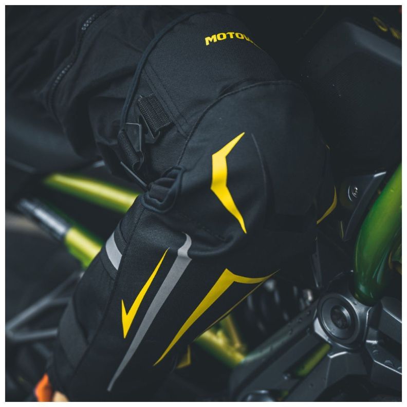 Rodilleras Largas para motociclismo Motowolf 1033B Black-Yelow-7