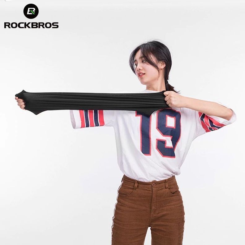 Cuello, Mascara, bandana elástica ciclismo, deportes Rockbros WB-001 - Negro-3