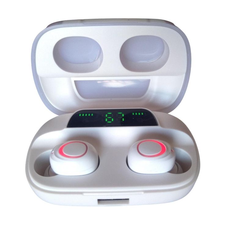 Audifonos Bluetooth TWS S11 2200 mAh - Blanco-0