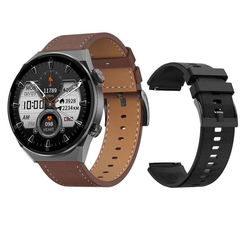 Smartwatch Reloj Inteligente Bluetooth llamadas 412x412 DT3 PRO MAX - cuero/silicona-0