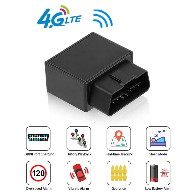 Rastreador GPS 4G TK816 Rastreador OBD + Configuracion + SIM-4