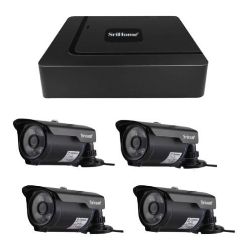 Kit NVR Srihome: 4 camaras SP007 + NVR NVS003 16CH-0