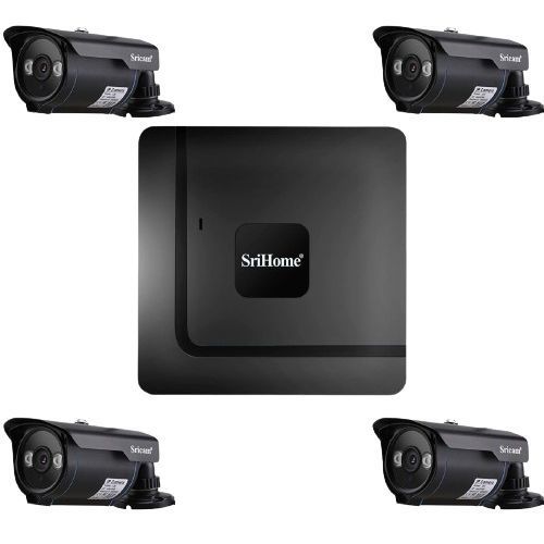 Kit NVR Srihome: 4 camaras SP007 + NVR NVS003 16CH-2