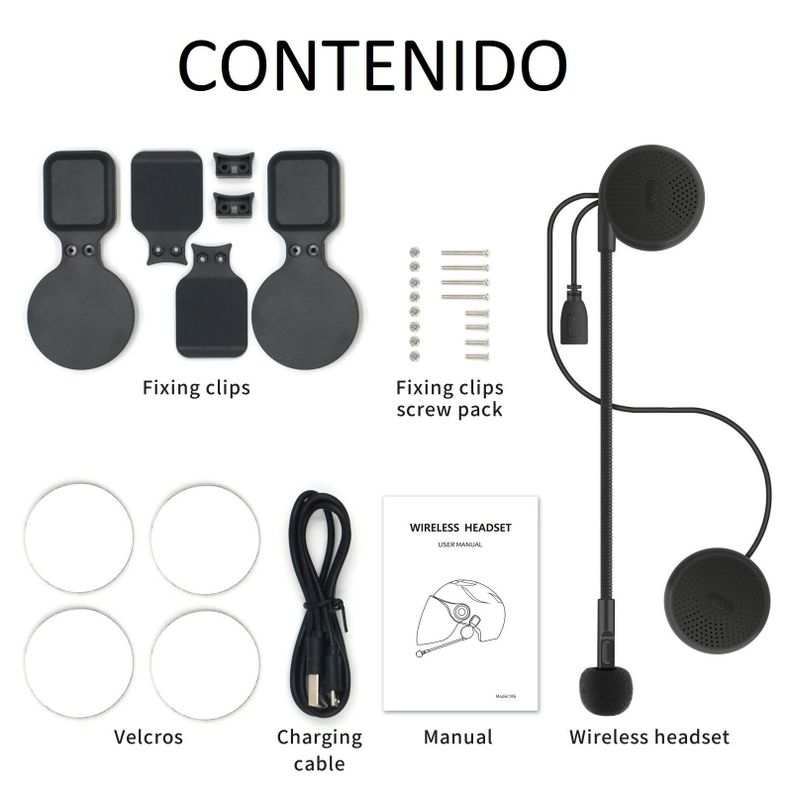 Audífonos bluetooth manos libres para casco moto M6-5