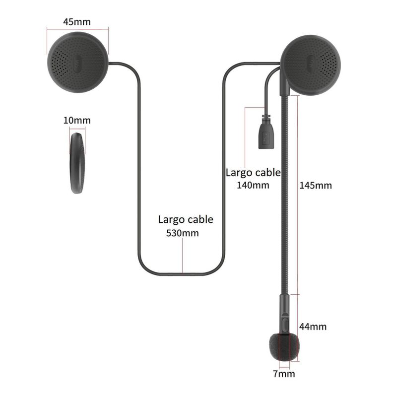 Audífonos bluetooth manos libres para casco moto M6-2