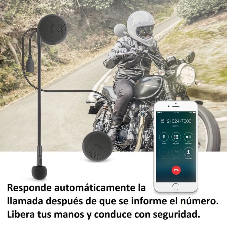 Audífonos bluetooth manos libres para casco moto M6-6