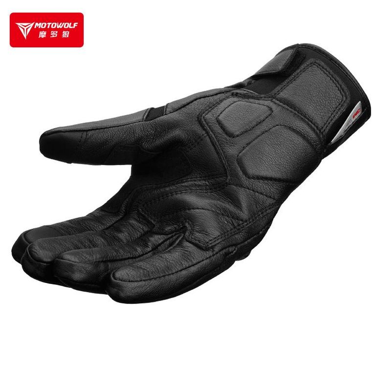 Guantes de Cuero invierno para Motociclismo Motowolf 0305B-2