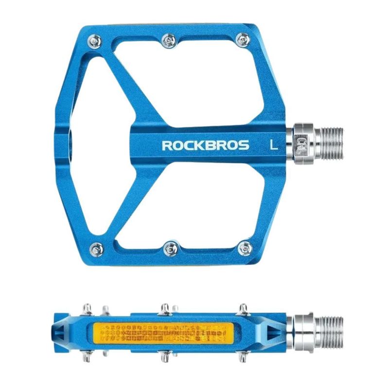 Pedales de bicicleta aluminio rockbros K371 - azul-1