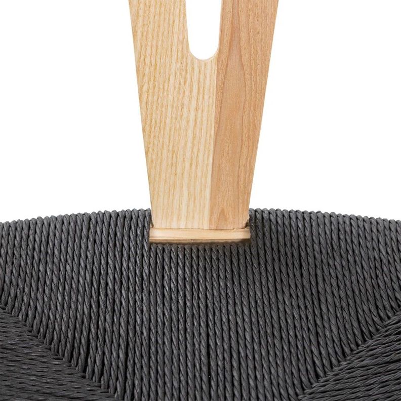 Pack 2 sillas de Madera Wishbone Asiento de cuerda LF9-01 - Natural/negro-7
