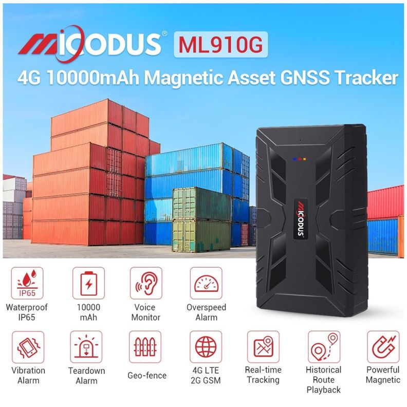 Rastreador GPS 4G ML910G 4G 10000mAh GPS Tracker-4