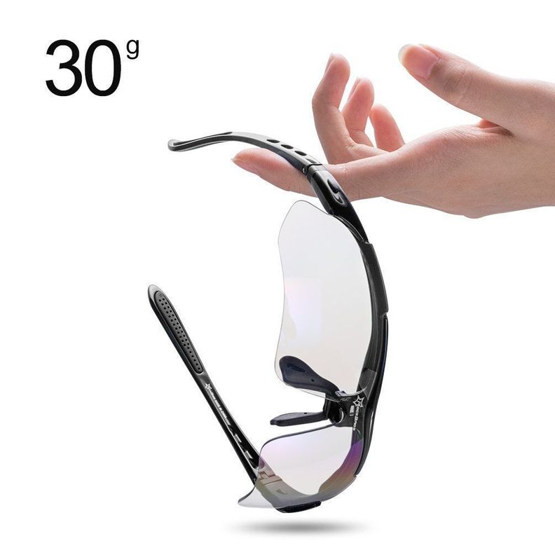 Lentes Rockbros Polarizado Ciclismo 5 Micas 12 Piezas Uv400 - Negro-4