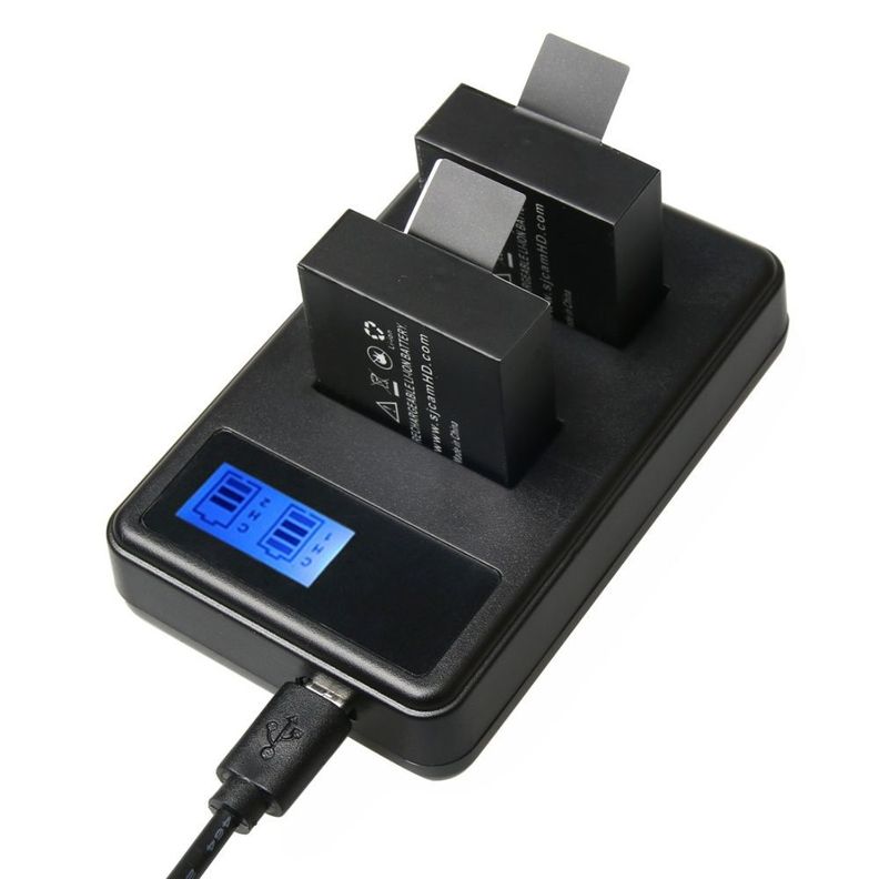 Batería de litio dual 1050mAh PG-1050 para cámara deportiva-2