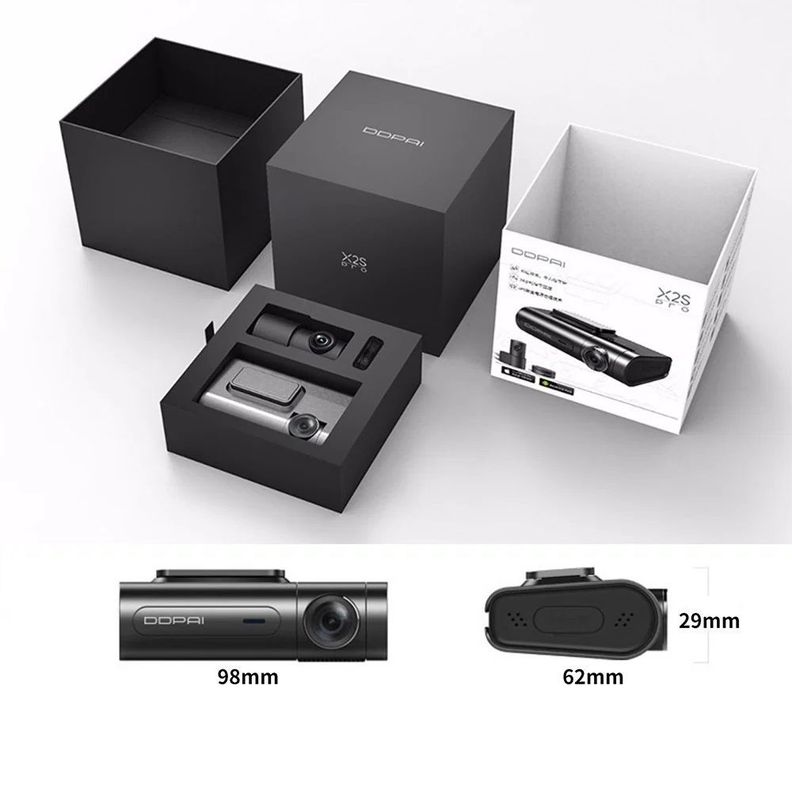 Cámara de vehículo dual 4G 2K rastreo GPS y control bluetooth DDPAI X2S PR-6