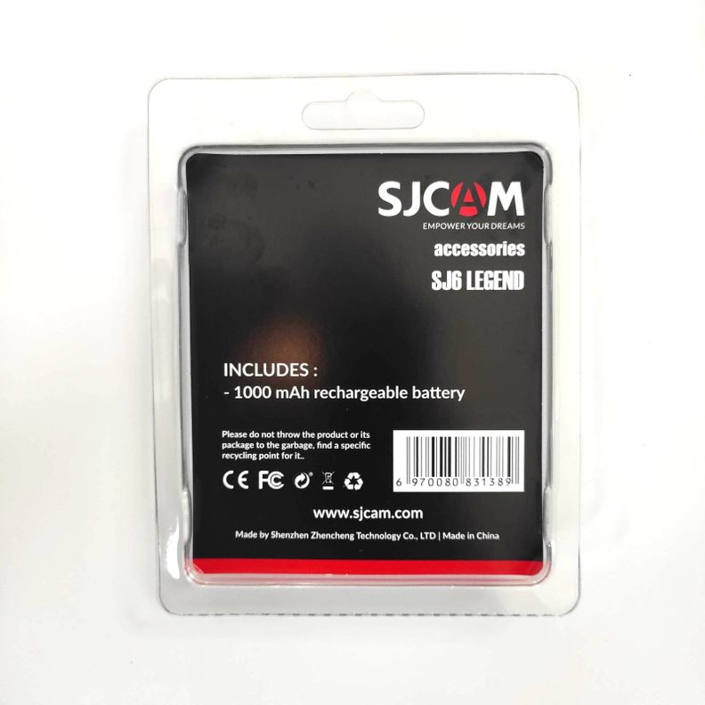 Batería de litio 1000mAh para cámara deportiva SJCAM SJ6 LEGEND / SJ6 PRO-4