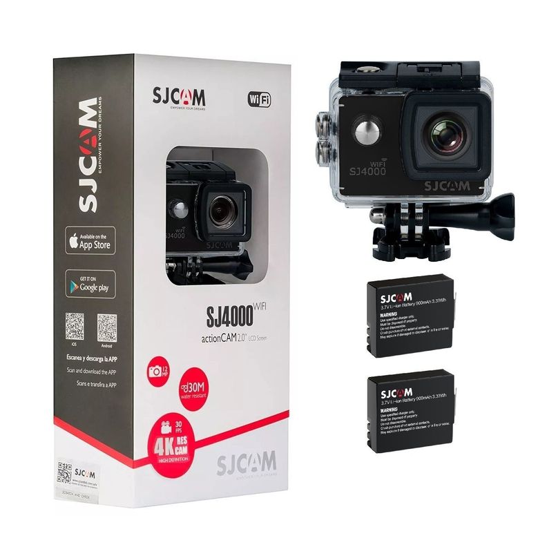 Camara Deportiva 2k SJCAM SJ4000  WIFI Cámara Sumergible 2 baterias-0