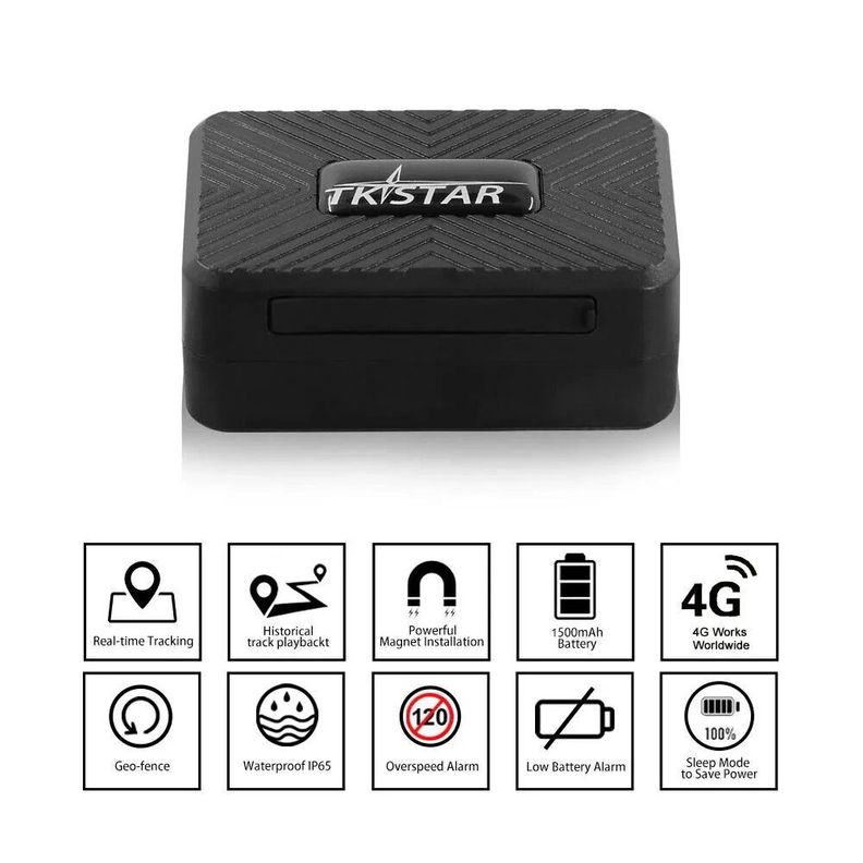 Mini Rastreador GPS magnético recargable de 1500mAh Tkstar TK913 4G configurado con SIM-6