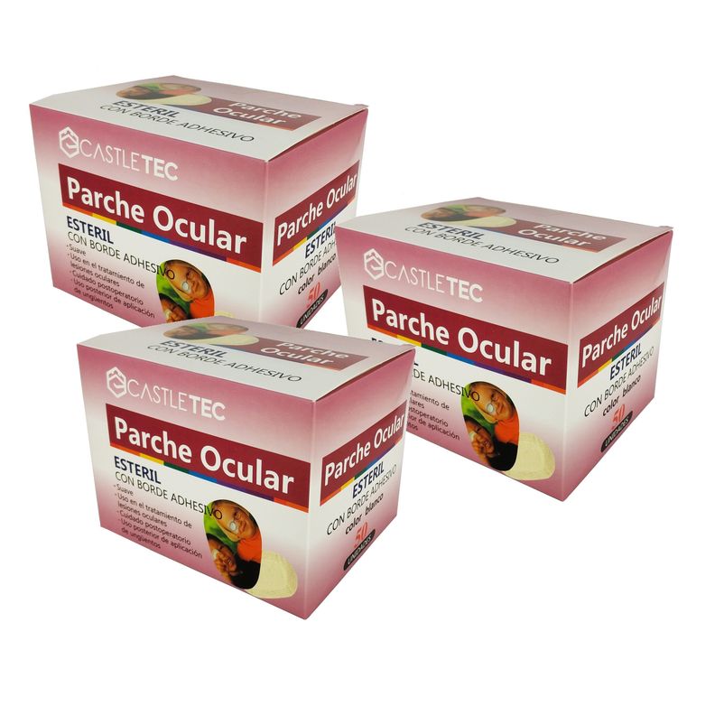 PACK 3 cajas de Parche Ocular Infantil Total 150 un. Blanco