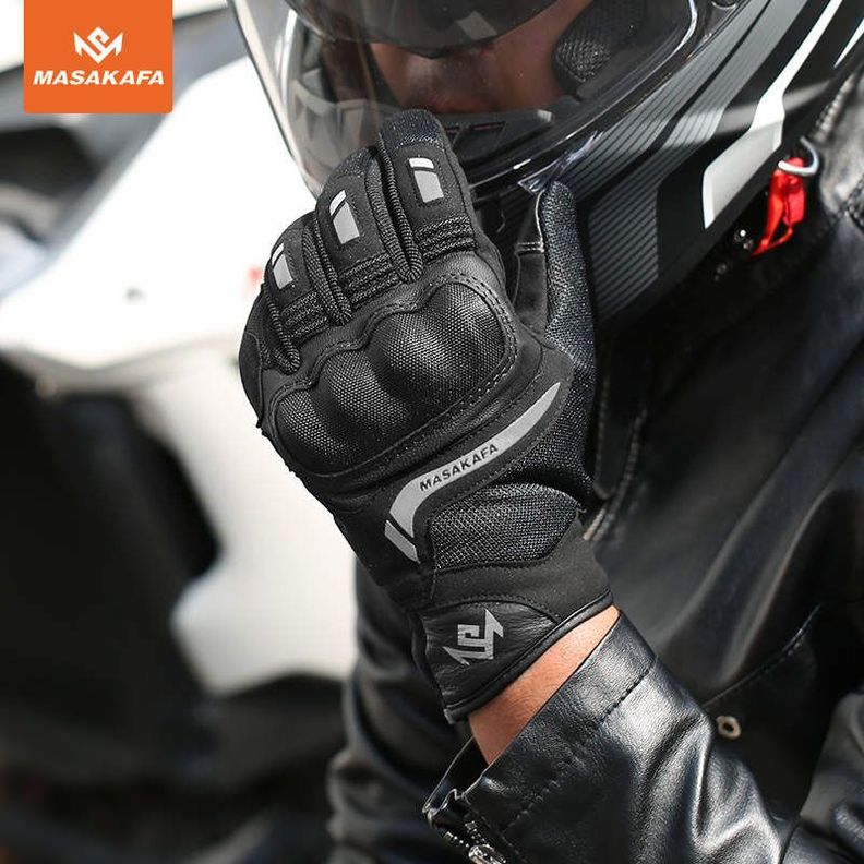 Guantes deportivos para motociclismo Masakafa 0315 - Negro-7