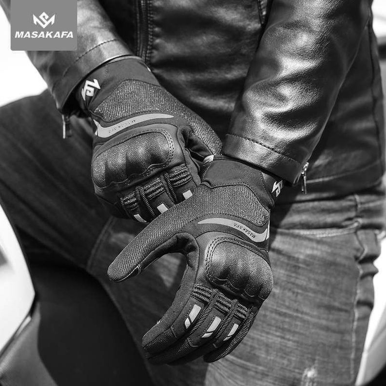 Guantes deportivos para motociclismo Masakafa 0315 - Negro-8