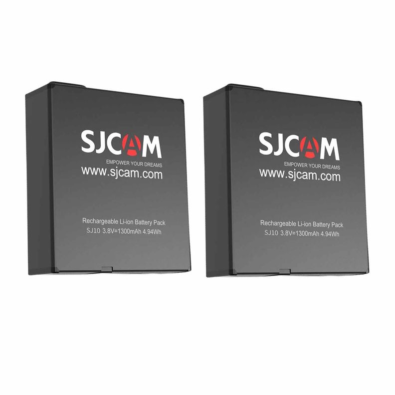 Pack 2  Baterias de litio 1300mAh para cámara deportiva SJCAM SJ10 y SJ11 SERIES-0