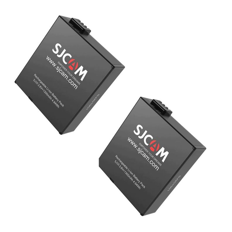 Pack 2  Baterias de litio 1300mAh para cámara deportiva SJCAM SJ10 y SJ11 SERIES-1