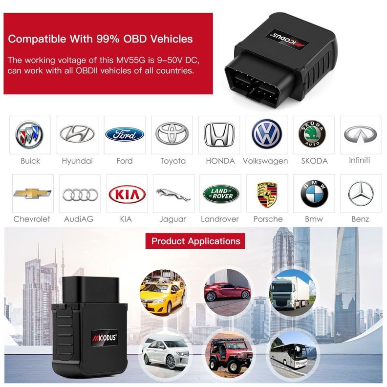 Rastreador GPS 4G MV55G 4G OBD2 + Configuración + Sim-6