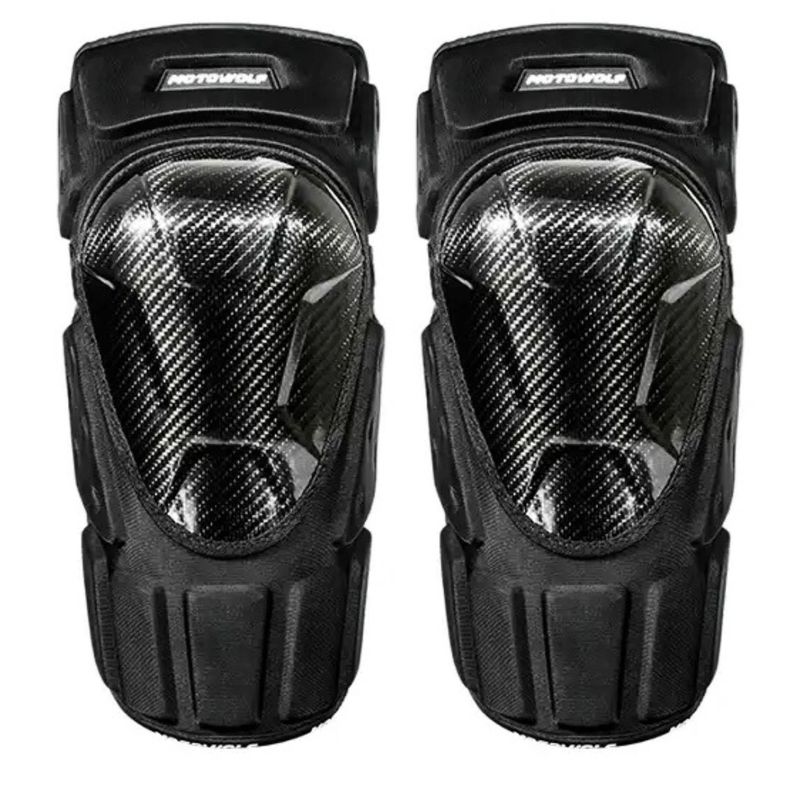 Rodilleras Cálidas de Invierno para Motociclismo Fibra Carbono MotoWolf 1019B-0