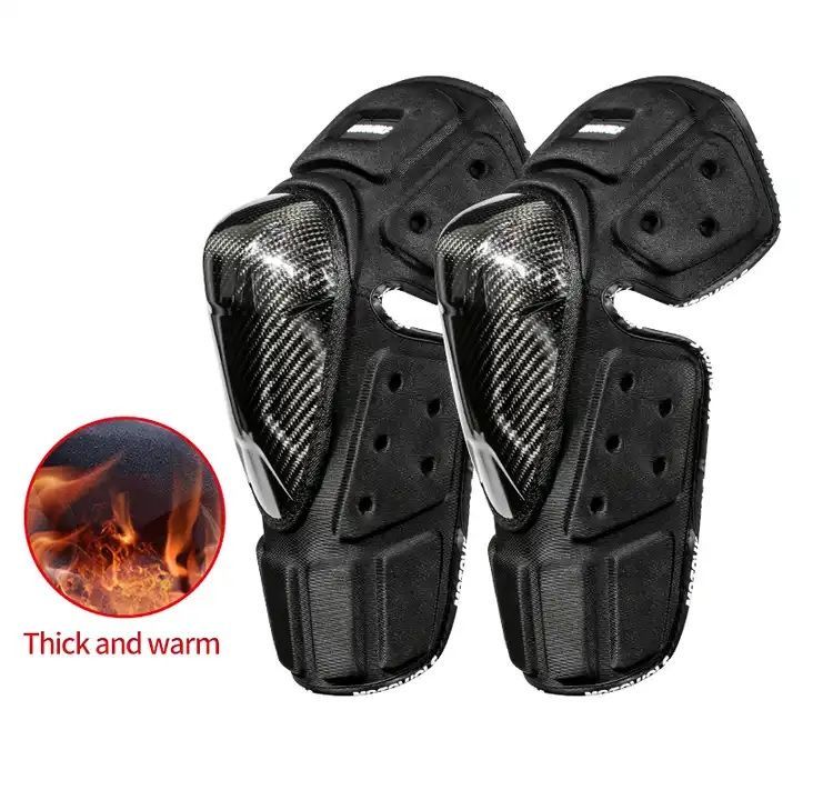 Rodilleras Cálidas de Invierno para Motociclismo Fibra Carbono MotoWolf 1019B-4