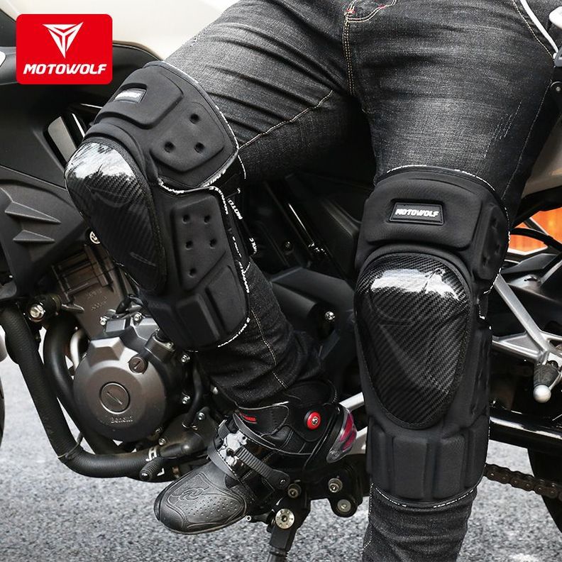 Rodilleras Cálidas de Invierno para Motociclismo Fibra Carbono MotoWolf 1019B-9