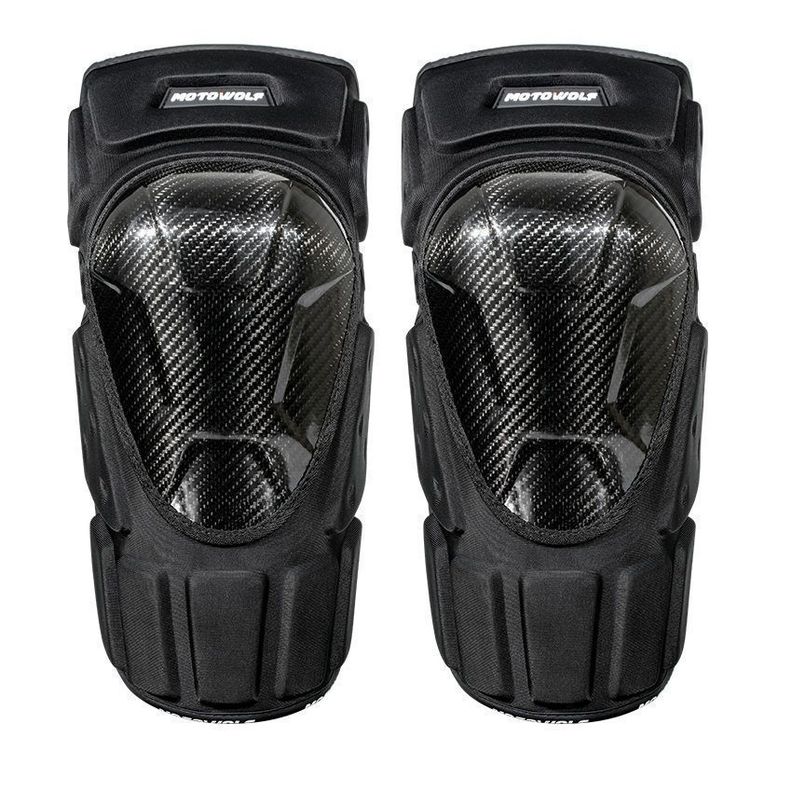 Rodilleras para motociclismo de  Fibra Carbono MotoWolf 1019-0