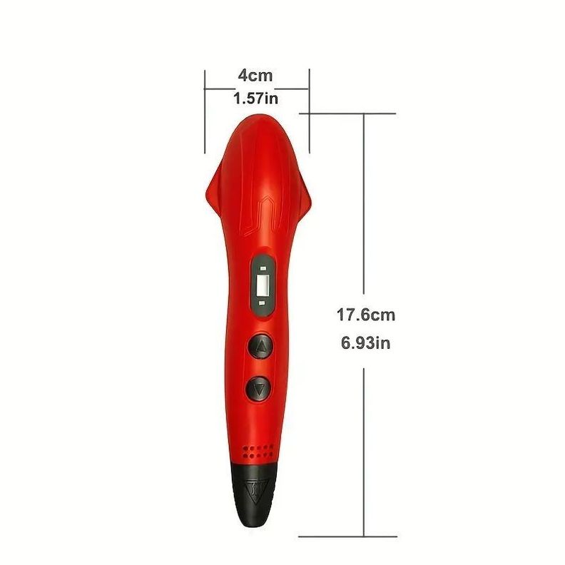 Boligrafo de impresión 3D SM-03 PLA ABS + 54mts filamentos - rojo-1