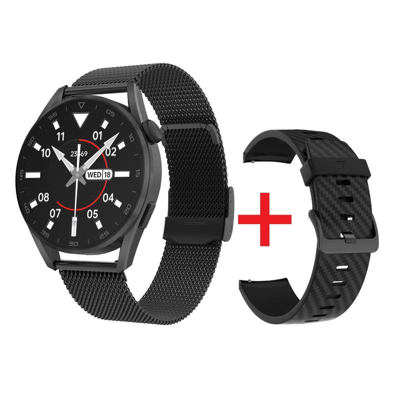 Smartwatch Reloj Inteligente Bluetooth 280 mAh 390x390 IP68 llamadas DT3 PRO - negro-0