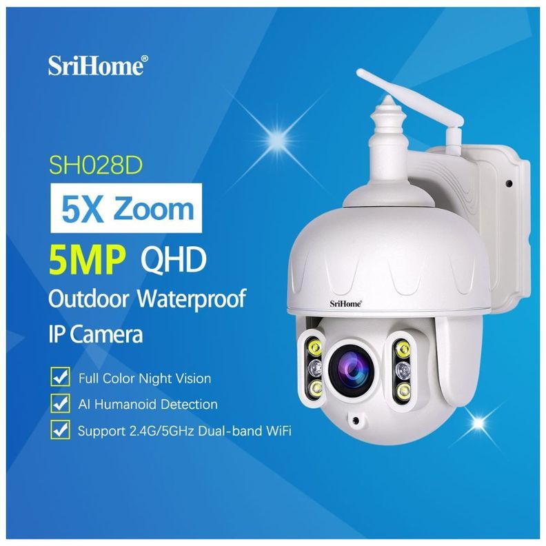 Camara IP SH028D Wifi Exterior 5X ZOOM, 5MP 1920p, WIFI 5G -4