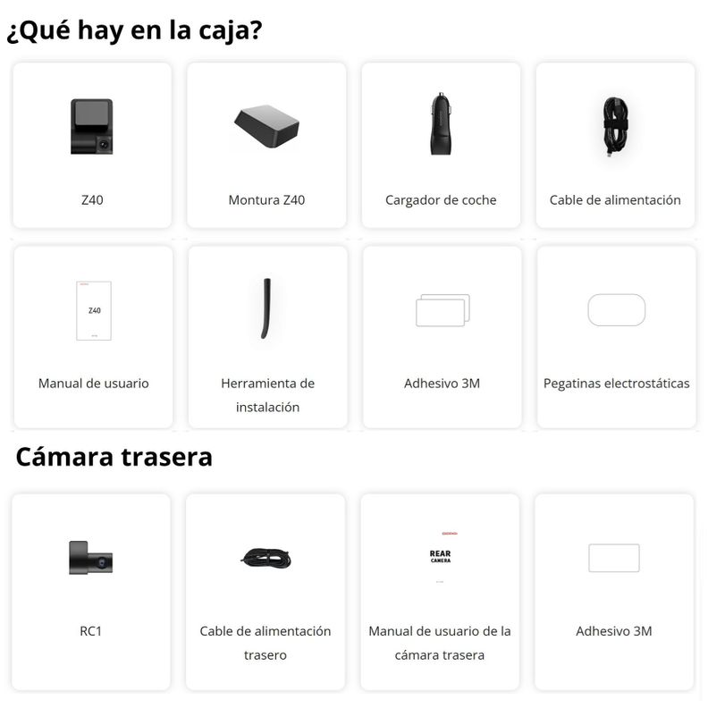 Cámara de vehículo dual 2.7K 5MP GPS ADAS dashcam DDPAI Z40 Dash Cam-5