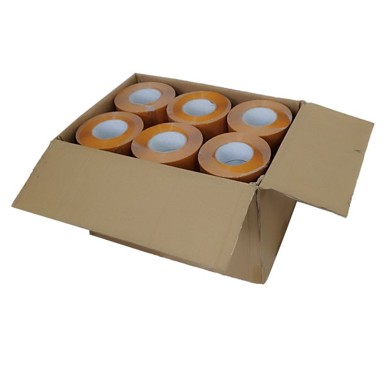 Pack 36 huinchas adhesiva Amarilla 300 Mts 48mm Ancho-4