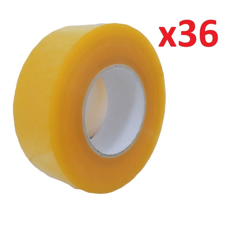 Pack 36 Cintas de Embalaje Transparente 300 Mts 48mm Ancho-0