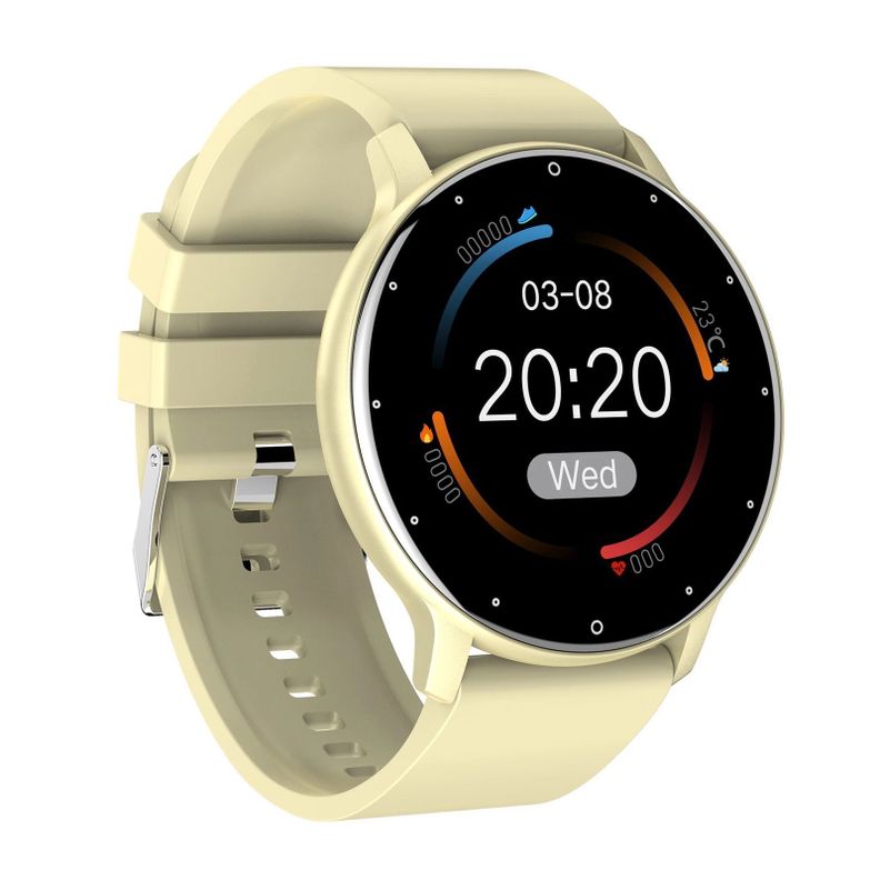 SmartWatch Reloj Inteligente Bluetooth ZL02 Pantalla Full Touch - Beige-2