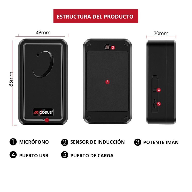 Rastreador GPS 4G ML500G 4G 5000mAh + Configuración + Sim-3