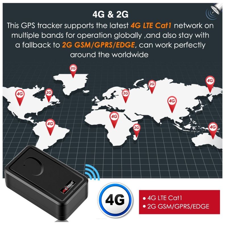 Rastreador GPS 4G ML500G 4G 5000mAh + Configuración + Sim-4
