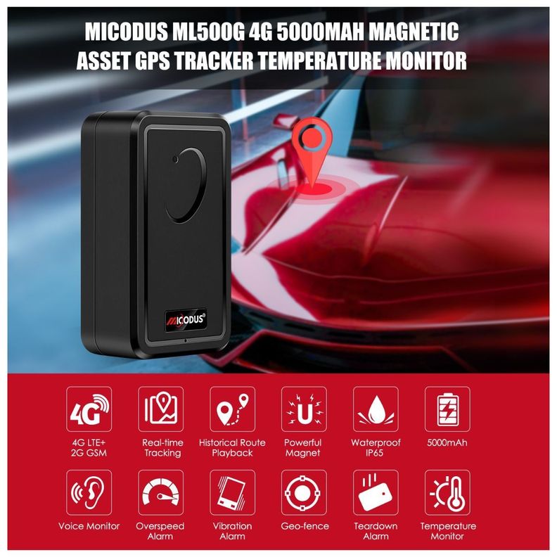 Rastreador GPS 4G ML500G 4G 5000mAh + Configuración + Sim-6