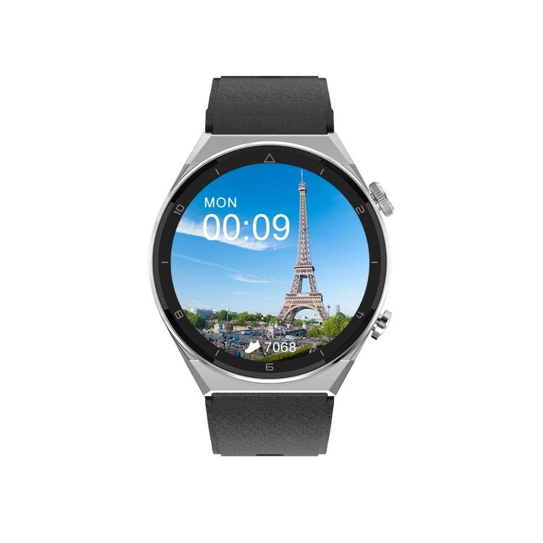 Smartwatch Reloj Inteligente Bluetooth llamadas DT3 PRO MAX - Plata Cuero/silicona-5