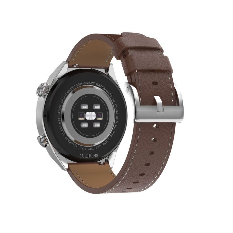 Smartwatch Reloj Inteligente Bluetooth llamadas DT3 PRO MAX - Plata Cuero/silicona-6