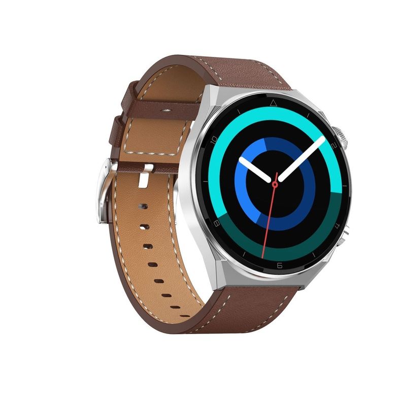 Smartwatch Reloj Inteligente Bluetooth llamadas DT3 PRO MAX - Plata Cuero/silicona-2