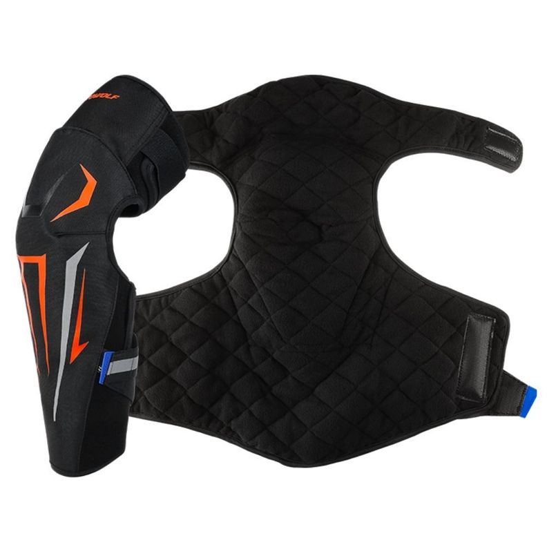 Rodilleras Largas para motociclismo Motowolf 1033B Blak-Orange-3