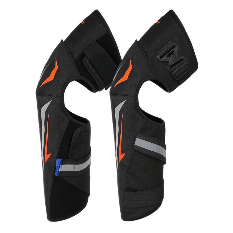 Rodilleras Largas para motociclismo Motowolf 1033B Blak-Orange-4