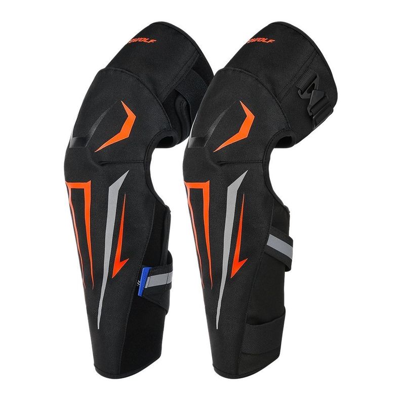Rodilleras Largas para motociclismo Motowolf 1033B Blak-Orange-5